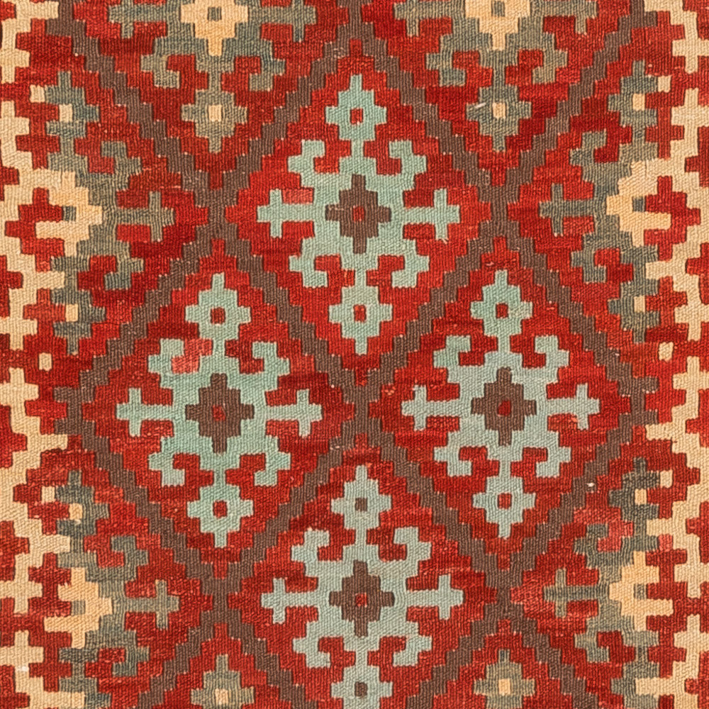 Løber Kelim Carpet - Splash - 203 x 110 cm - rød
