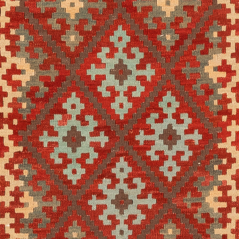 Løber Kelim Carpet - Splash - 203 x 110 cm - rød