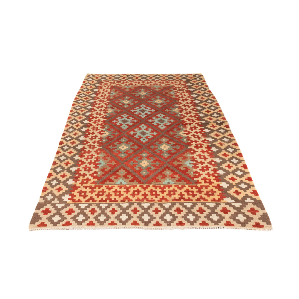 Løber Kelim Carpet - Splash - 203 x 110 cm - rød