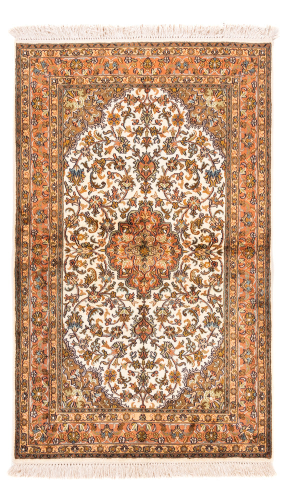Silketæppe - Kashmir Silk - 149 x 95 cm - beige
