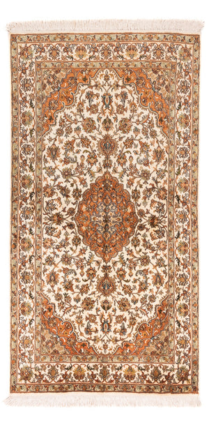 Silketæppe - Kashmir Silk - 168 x 95 cm - beige