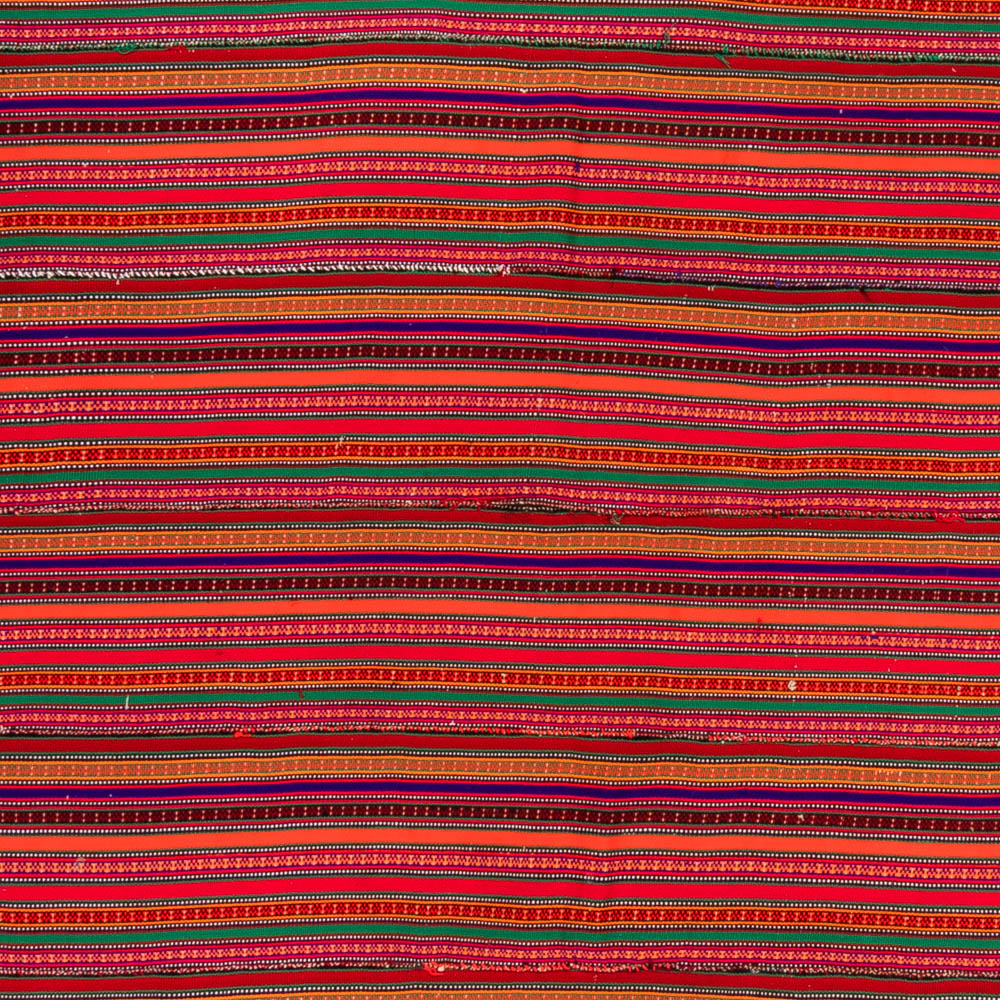 Kelim-tæppe - gammelt firkantet  - 240 x 238 cm - rød