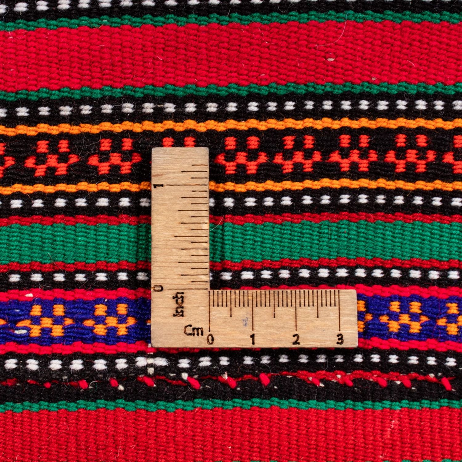 Kelim-tæppe - gammelt firkantet  - 240 x 238 cm - rød