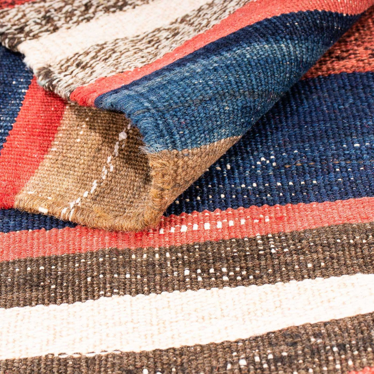 Kelim-tæppe - gammelt - 200 x 140 cm - flerfarvet