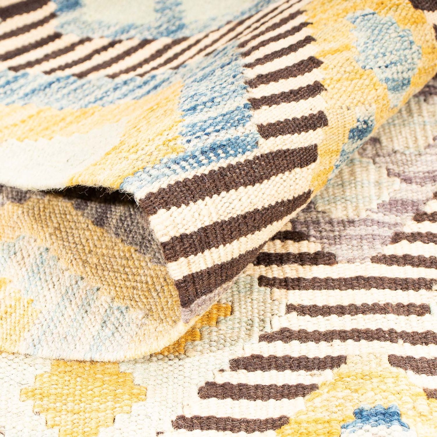 Kelim Carpet - Splash - 175 x 125 cm - flerfarvet