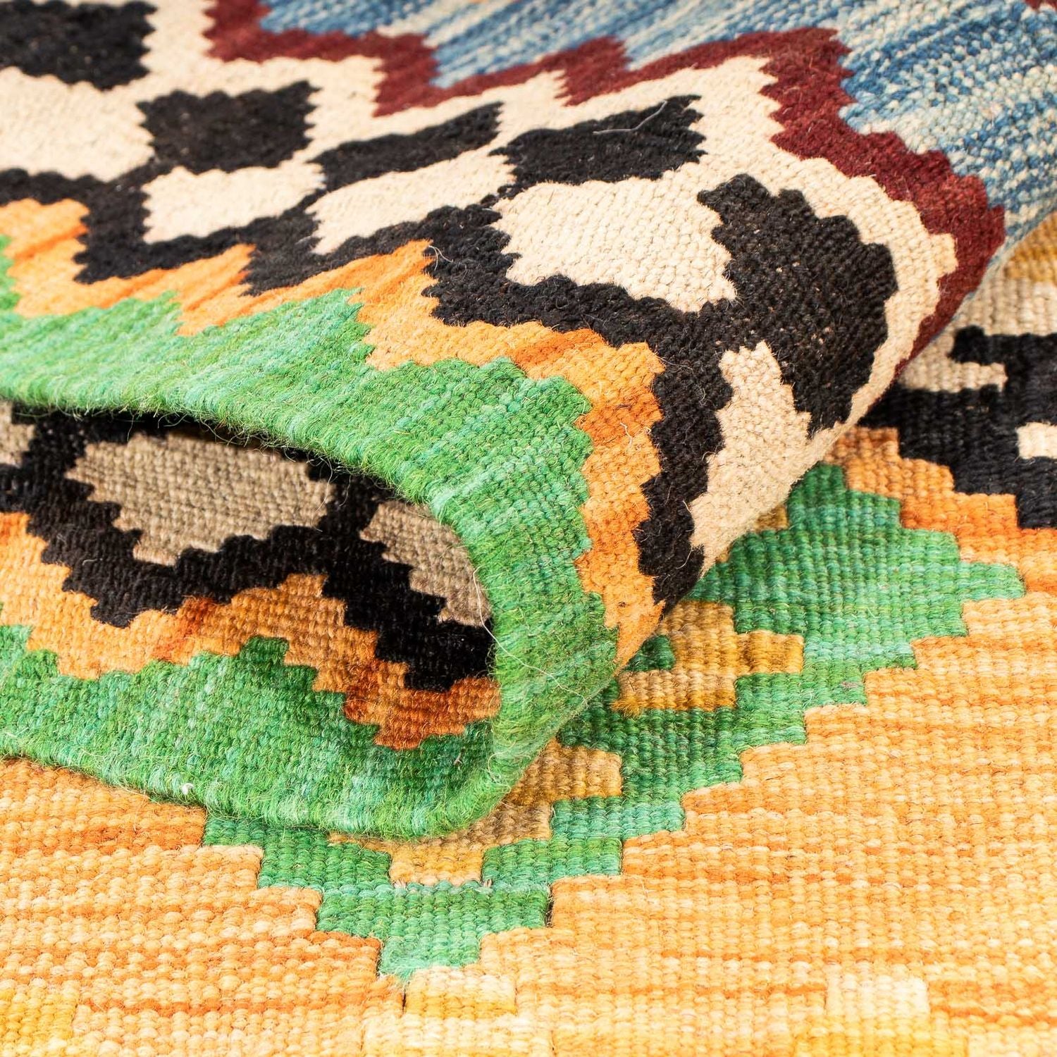 Kelim Carpet - Splash - 178 x 127 cm - flerfarvet