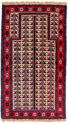 Baluch-tæppe - 130 x 75 cm - beige