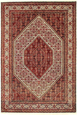 Persisk tæppe - Bijar - 246 x 170 cm - rød