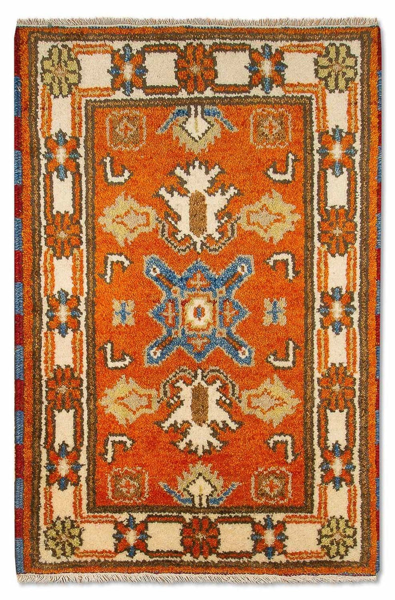 Orientalsk tæppe - 93 x 64 cm - orange
