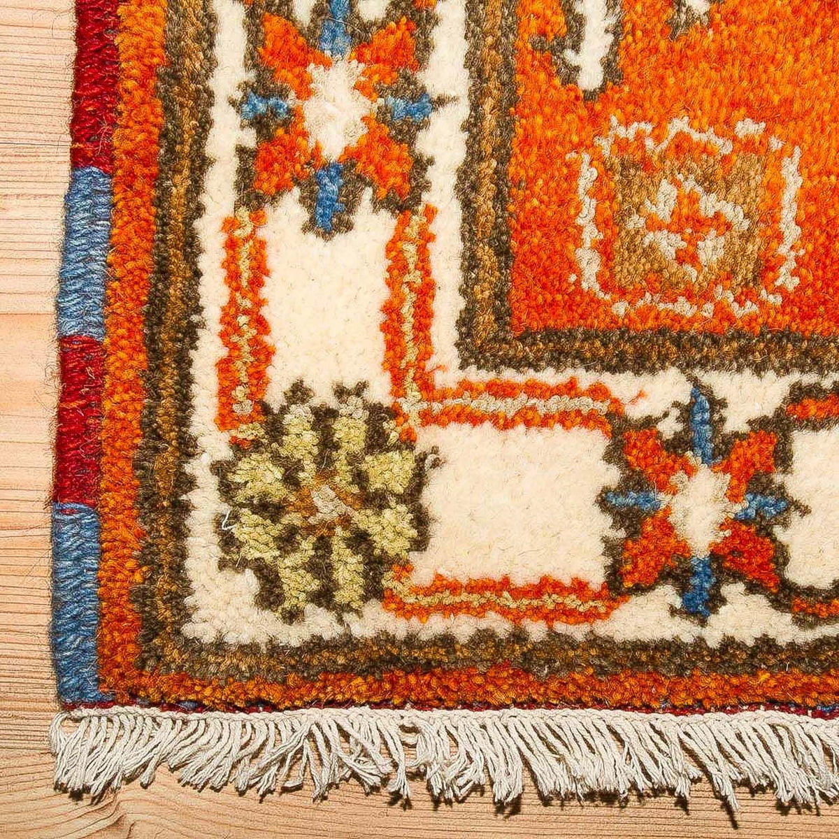 Orientalsk tæppe - 93 x 64 cm - orange