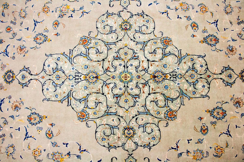 Persisk tæppe - Keshan - 420 x 290 cm - beige