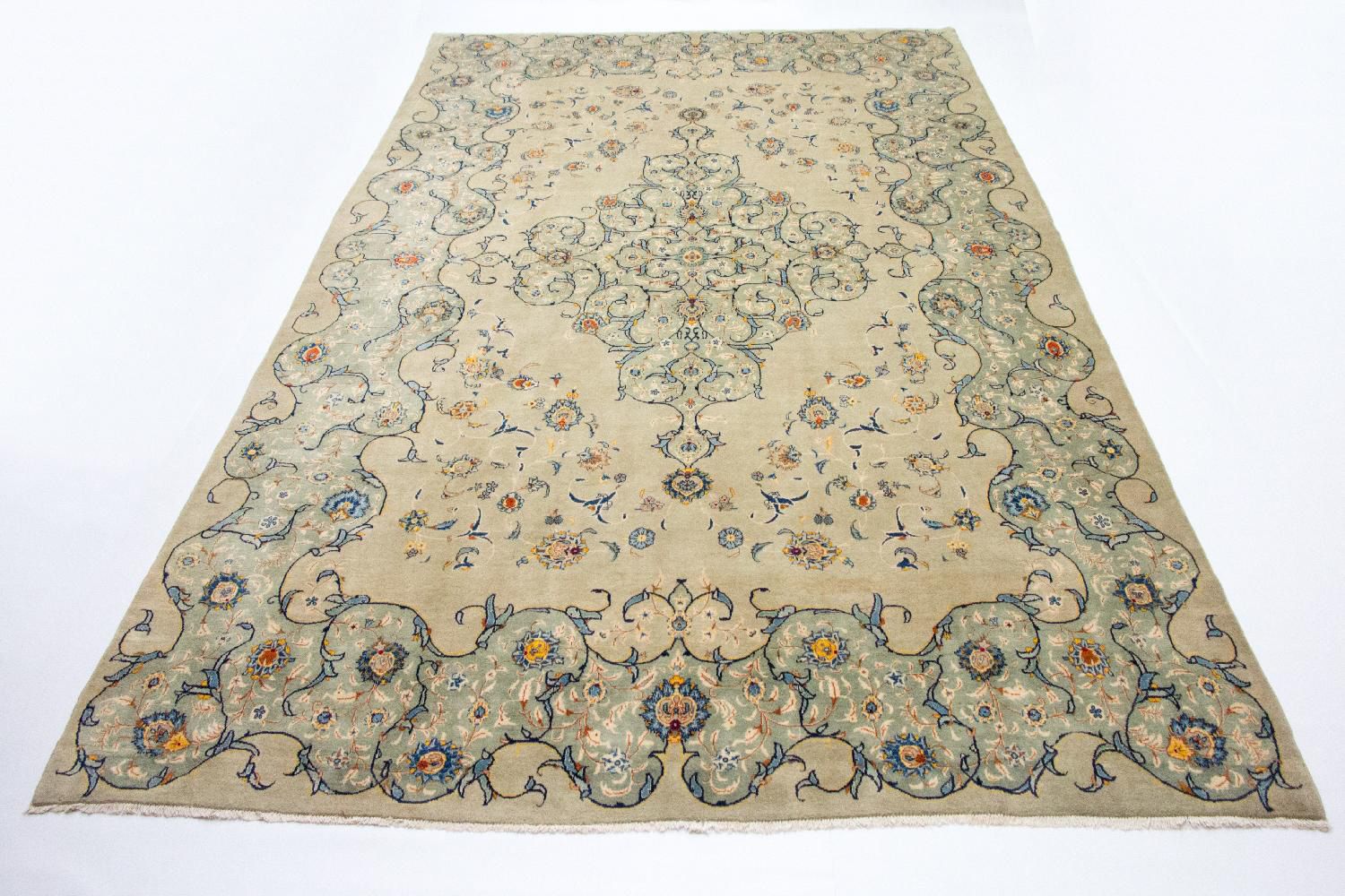Persisk tæppe - Keshan - 420 x 290 cm - beige