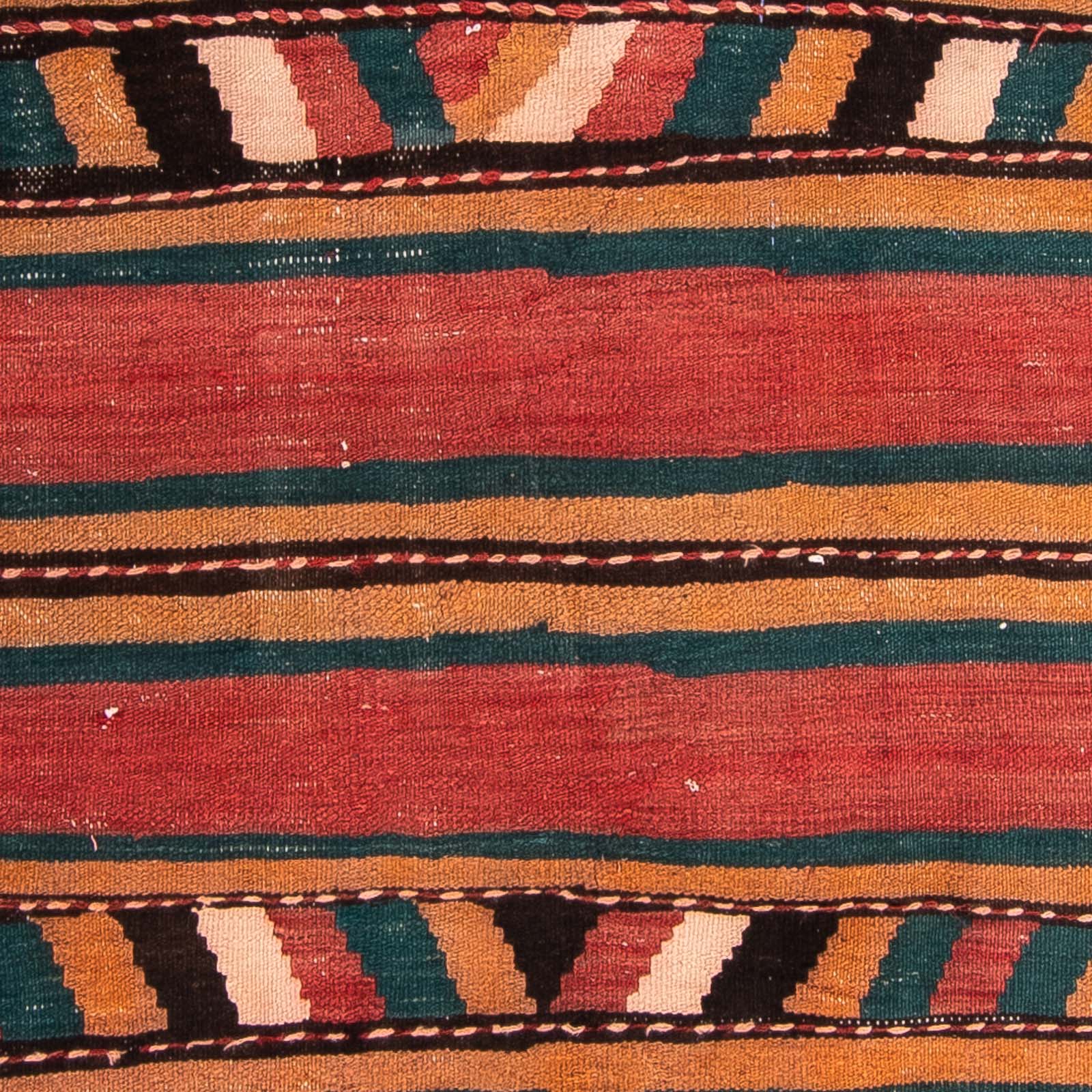 Løber Kelim-tæppe - gammelt - 375 x 145 cm - flerfarvet