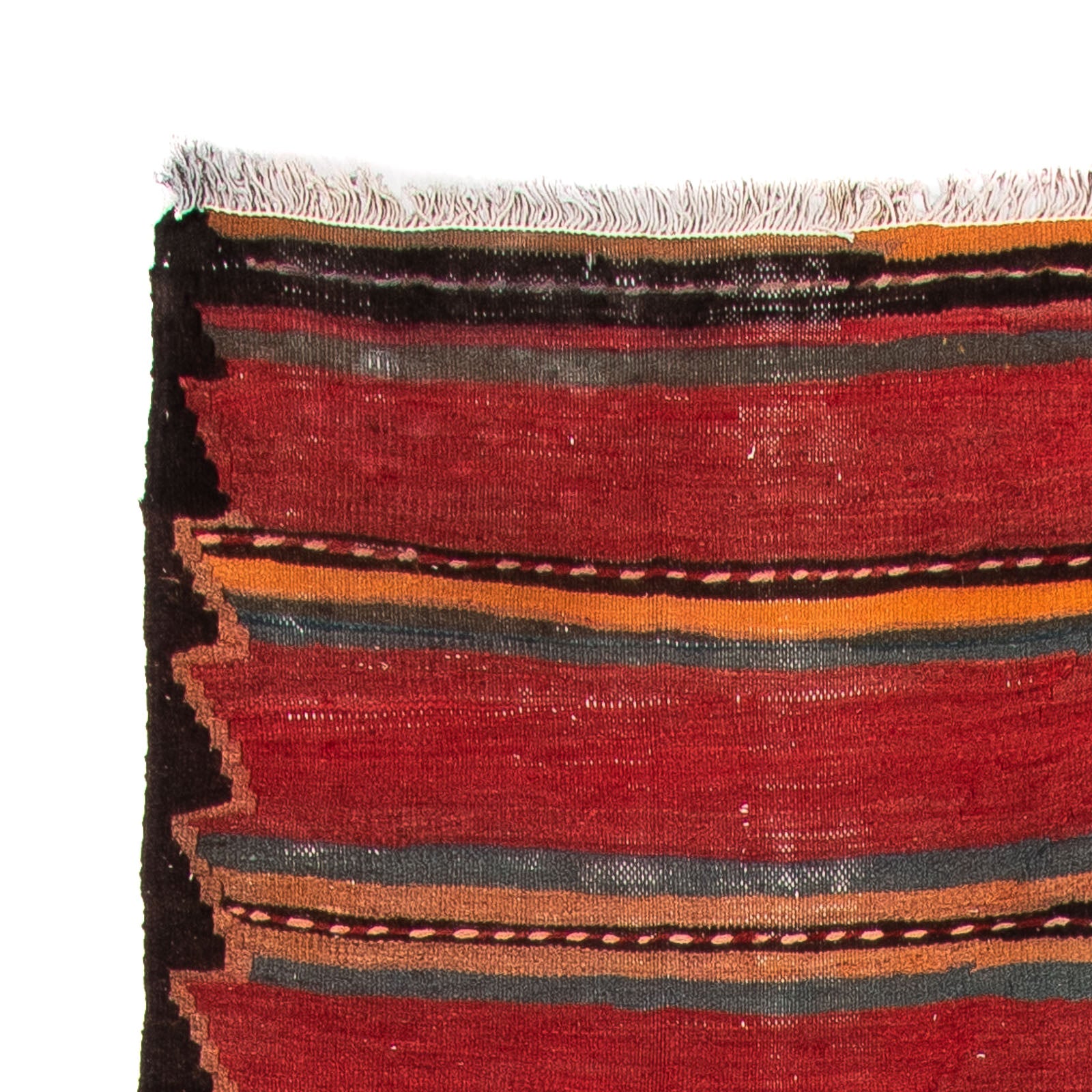 Løber Kelim-tæppe - gammelt - 375 x 145 cm - flerfarvet