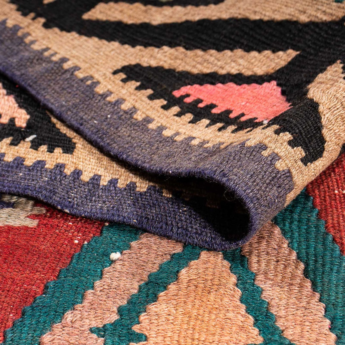 Løber Kelim-tæppe - gammelt - 300 x 140 cm - flerfarvet