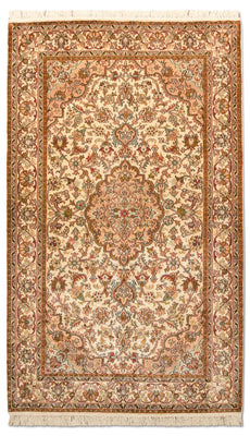 Silketæppe - Kashmir Silk - 164 x 94 cm - beige