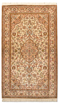 Silketæppe - Kashmir Silk - 164 x 94 cm - beige