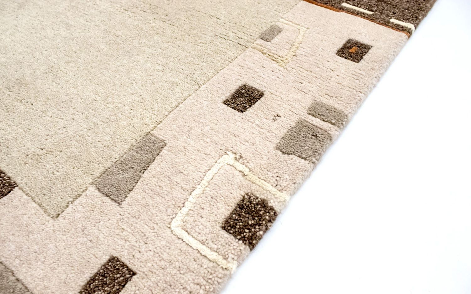 Nepal Tæppe - 180 x 125 cm - beige