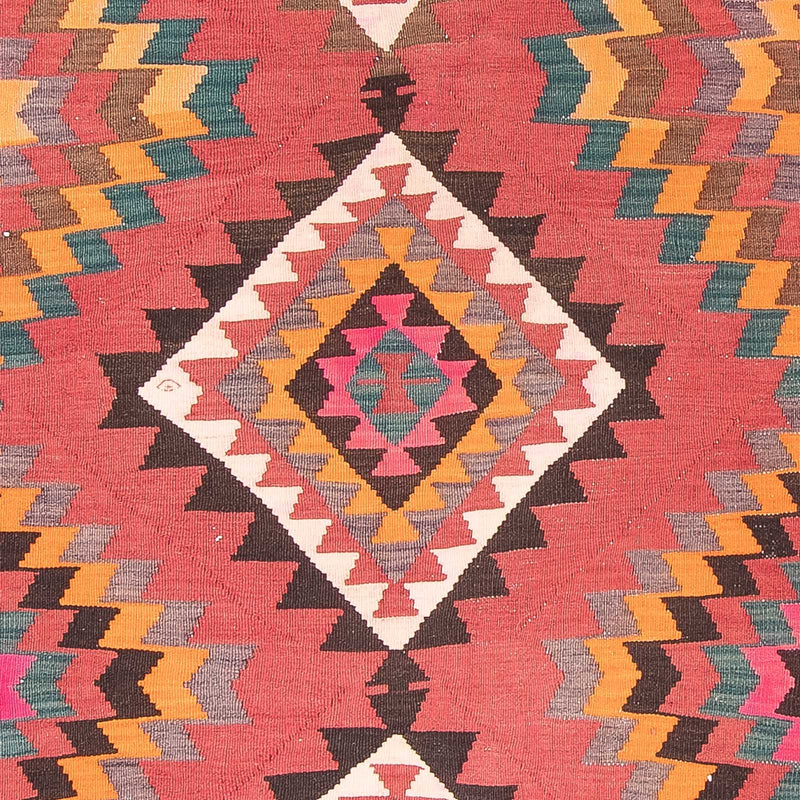 Løber Kelim-tæppe - gammelt - 430 x 210 cm - rød