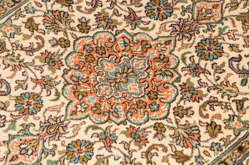 Silketæppe - Kashmir Silk - 95 x 62 cm - beige