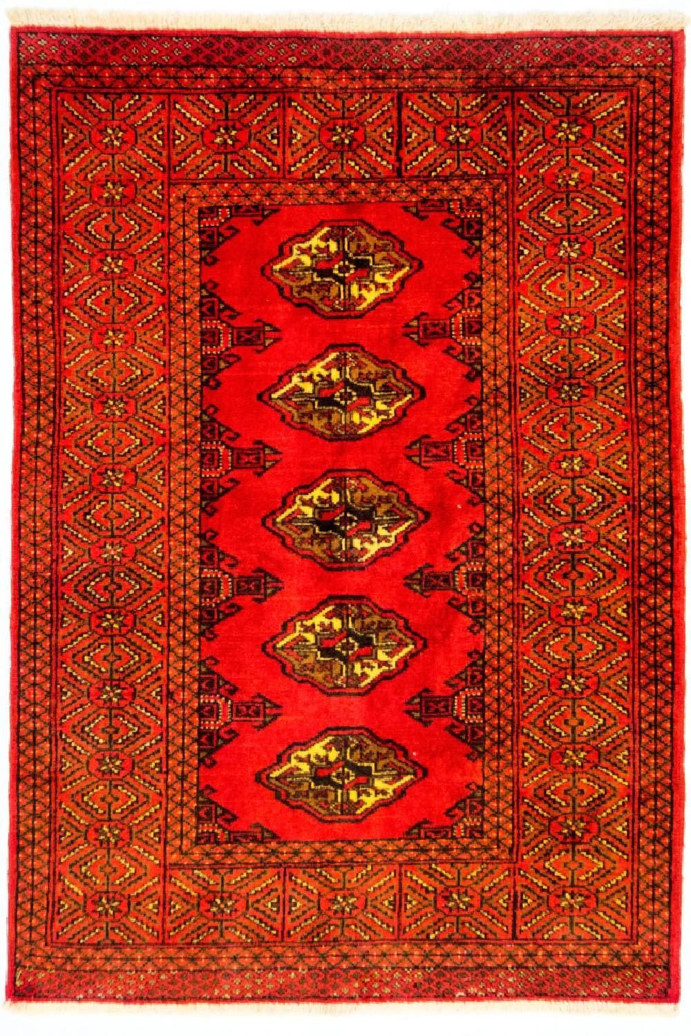 Turkaman-tæppe - 146 x 103 cm - rød