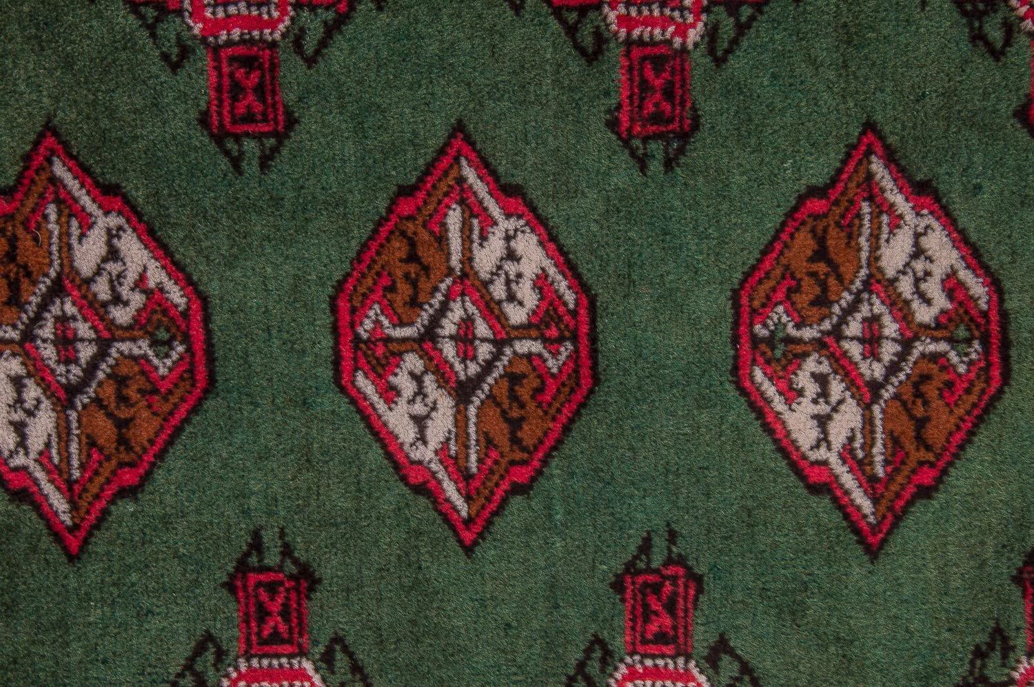 Turkaman-tæppe - 143 x 99 cm - grøn