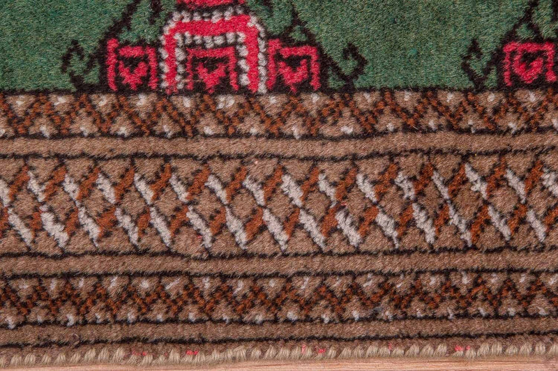 Turkaman-tæppe - 143 x 99 cm - grøn