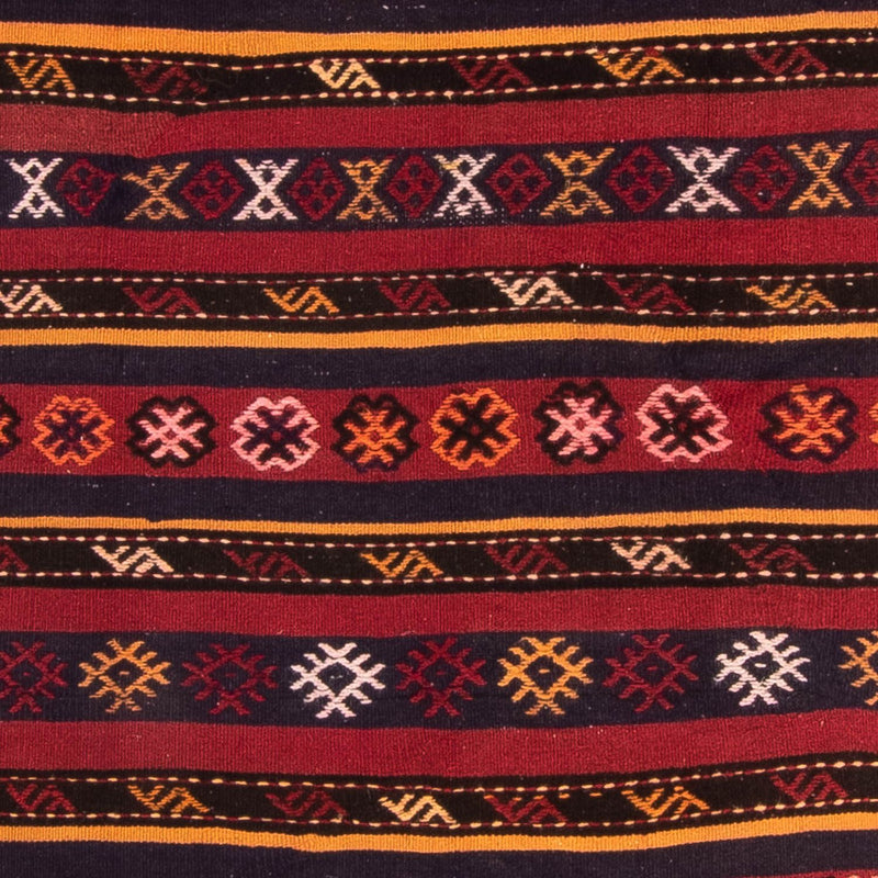 Kelim-tæppe - gammelt - 210 x 140 cm - flerfarvet