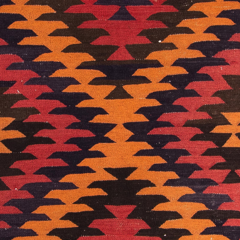 Løber Kelim-tæppe - gammelt - 395 x 150 cm - flerfarvet