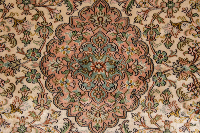 Silketæppe - Kashmir Silk - 148 x 93 cm - beige
