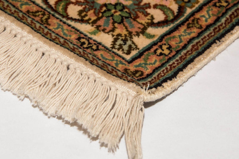 Silketæppe - Kashmir Silk - 148 x 93 cm - beige