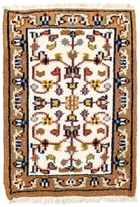 Orientalsk tæppe - 90 x 60 cm - beige