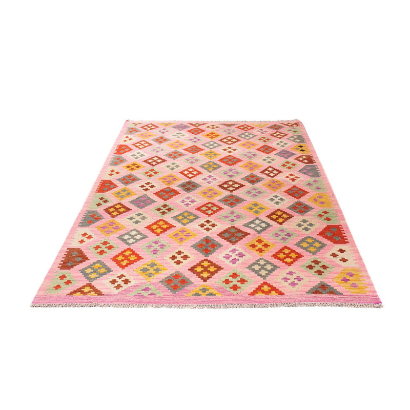 Kelim Carpet - Splash - 204 x 148 cm - pink