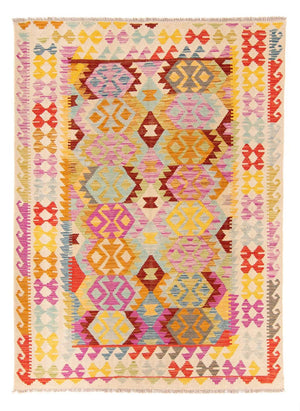 Kelim Carpet - Splash - 203 x 148 cm - flerfarvet