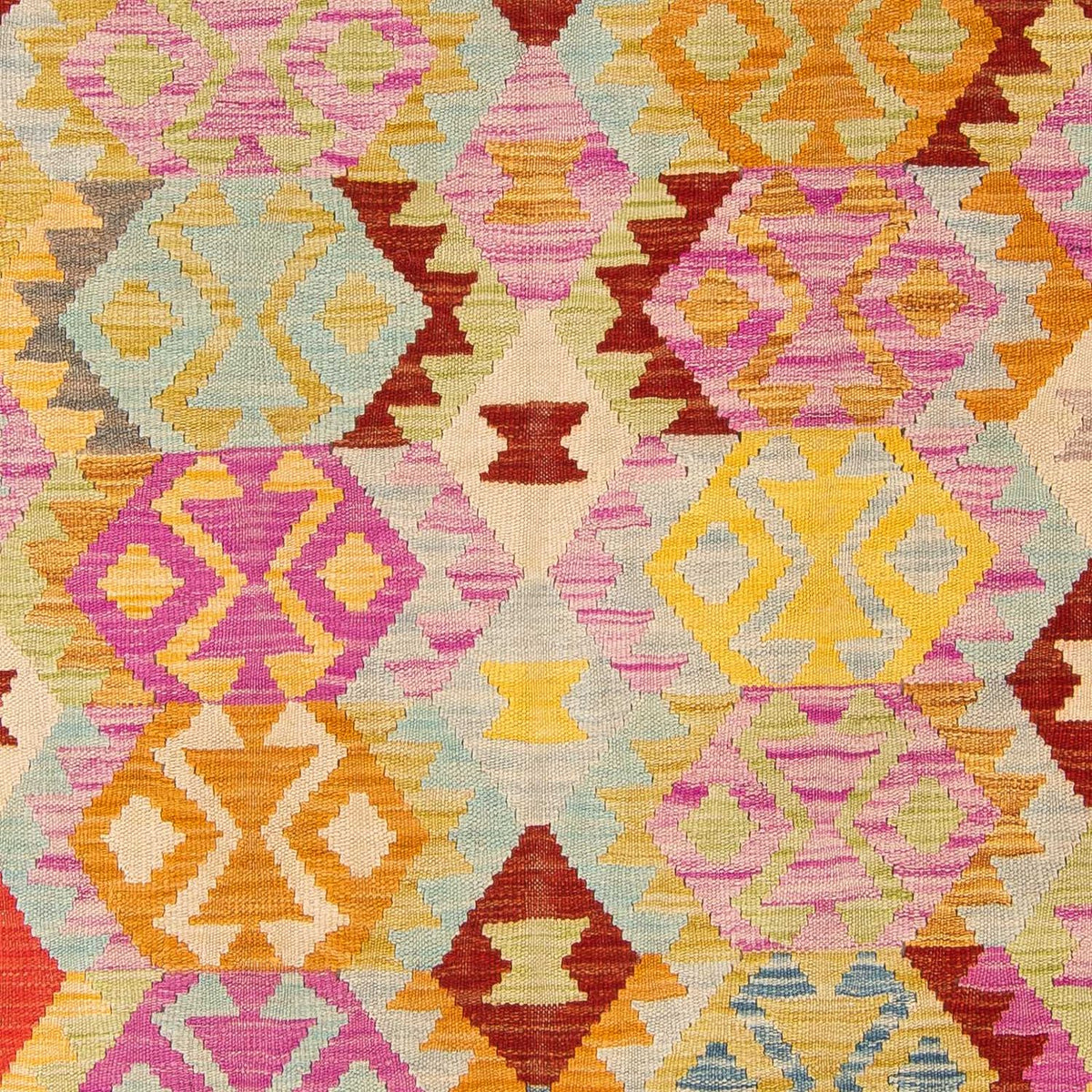 Kelim Carpet - Splash - 203 x 148 cm - flerfarvet