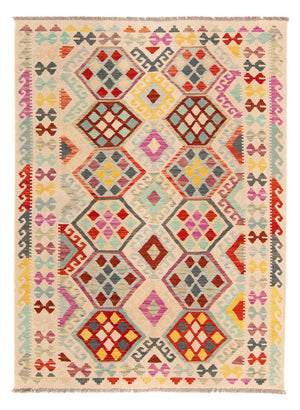 Kelim Carpet - Splash - 204 x 154 cm - flerfarvet