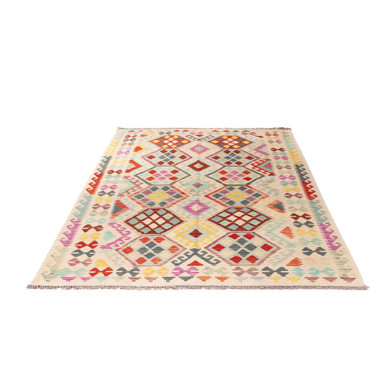 Kelim Carpet - Splash - 204 x 154 cm - flerfarvet