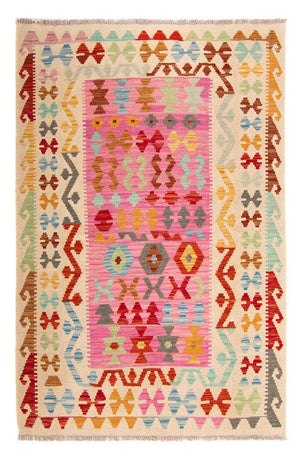 Kelim Carpet - Splash - 175 x 130 cm - pink