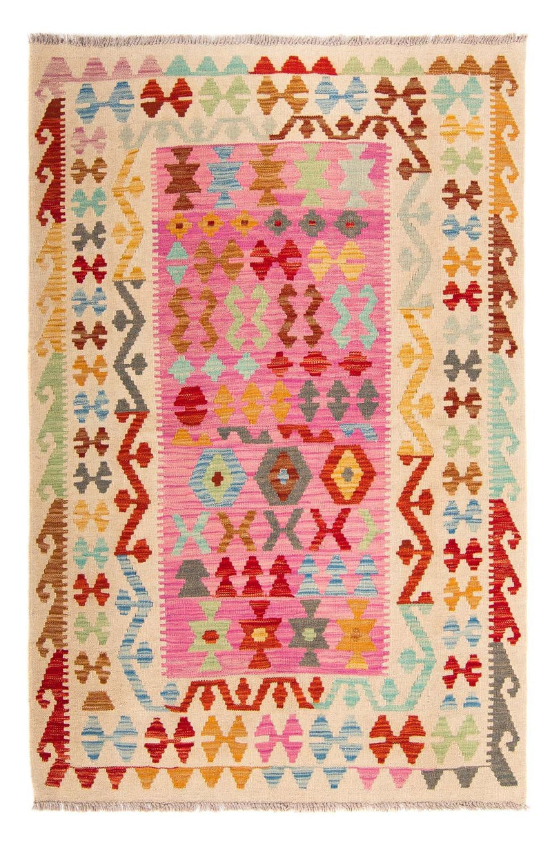 Kelim Carpet - Splash - 175 x 130 cm - pink