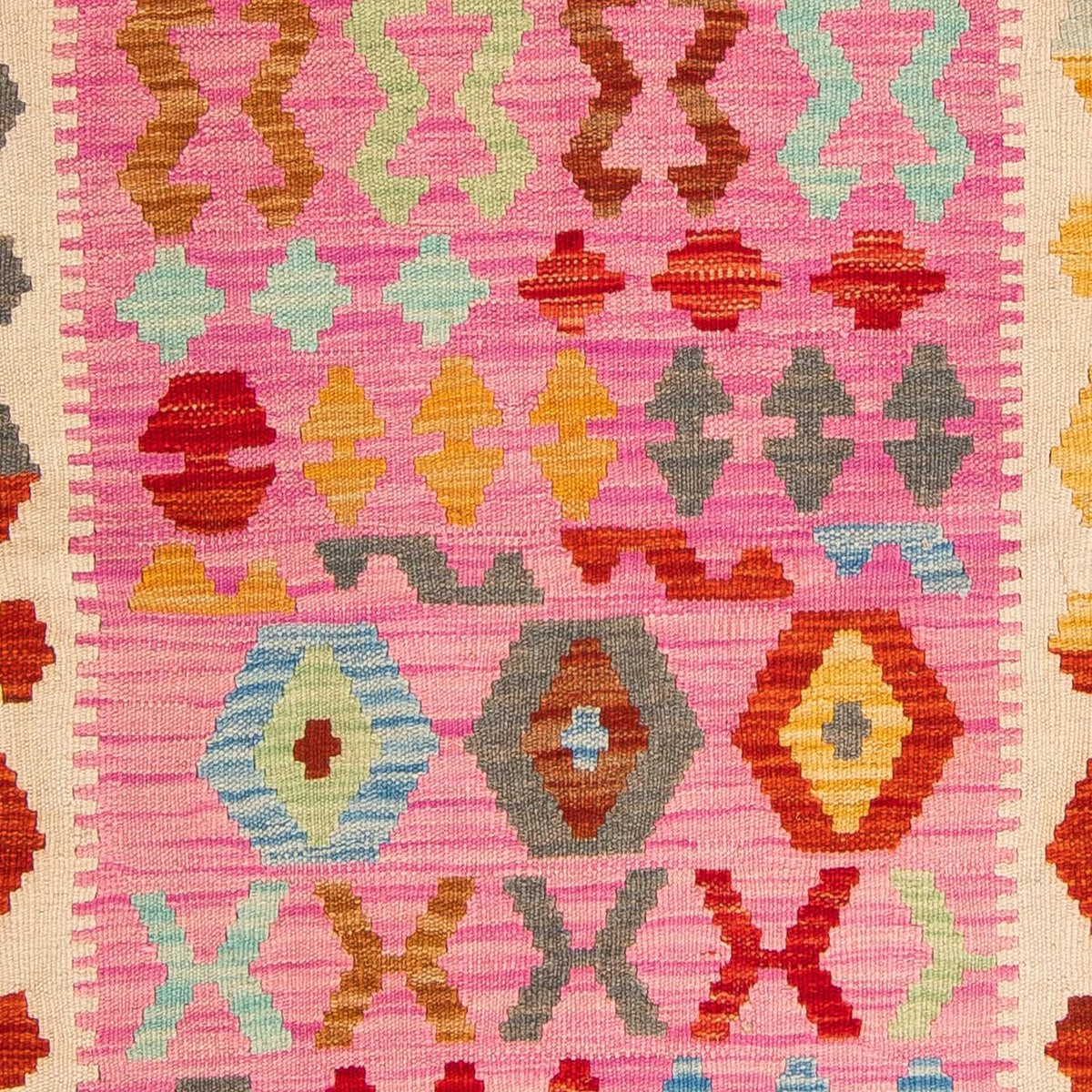 Kelim Carpet - Splash - 175 x 130 cm - pink