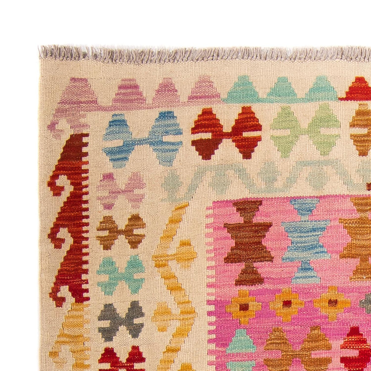 Kelim Carpet - Splash - 175 x 130 cm - pink