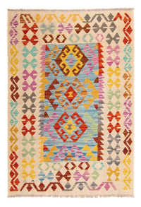 Kelim Carpet - Splash - 146 x 100 cm - flerfarvet