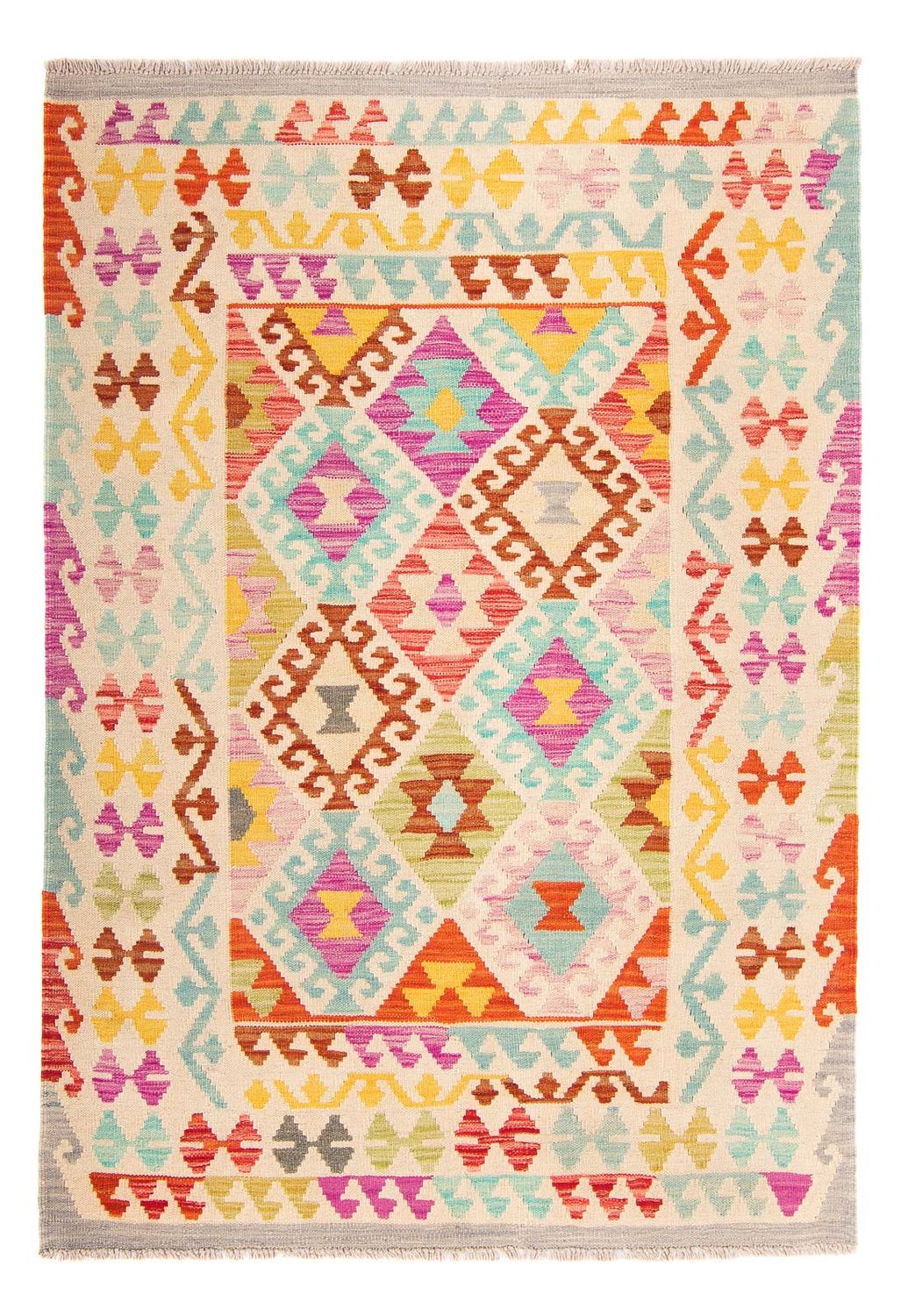 Kelim Carpet - Splash - 178 x 123 cm - flerfarvet