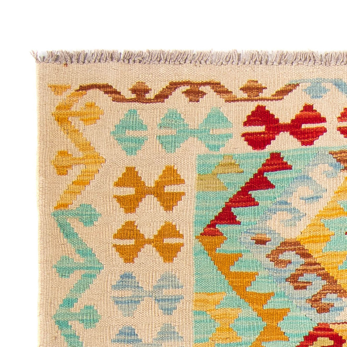 Kelim Carpet - Splash - 152 x 101 cm - flerfarvet