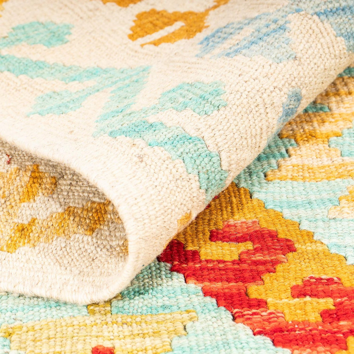 Kelim Carpet - Splash - 152 x 101 cm - flerfarvet