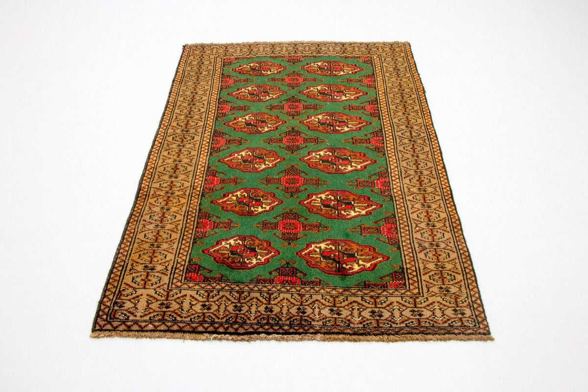 Turkaman-tæppe - 143 x 102 cm - grøn