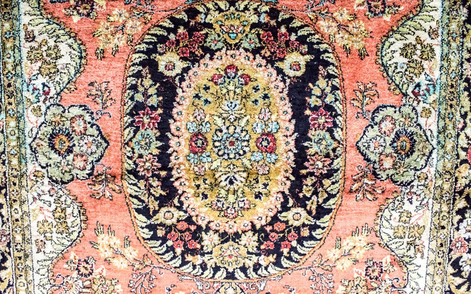Silketæppe - Kayseri - 155 x 110 cm - rust