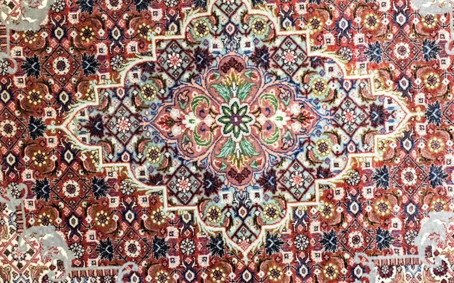 Persisk tæppe - Bijar - Royal - 296 x 210 cm - blå