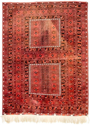 Afghansk tæppe - Bukhara - 225 x 172 cm - rød