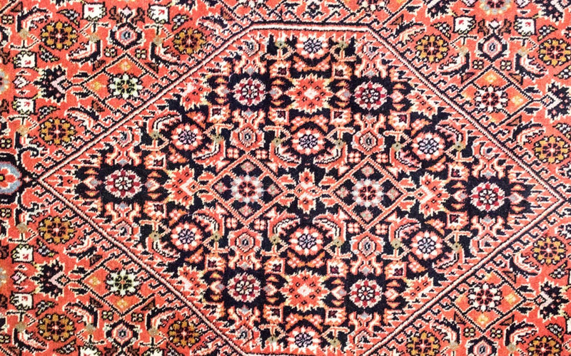 Persisk tæppe - Bijar - 235 x 178 cm - lysrød